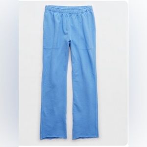 Aerie blue slouchy fleece pant size medium short